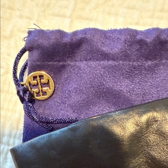 Black Leather Gloves with Logo Accent - Picture 7 of 10